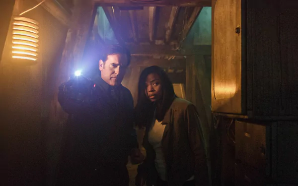 Jill Marie Jones Bruce Campbell Ash vs. Evil Dead TV Show HD Desktop Wallpaper | Background Image