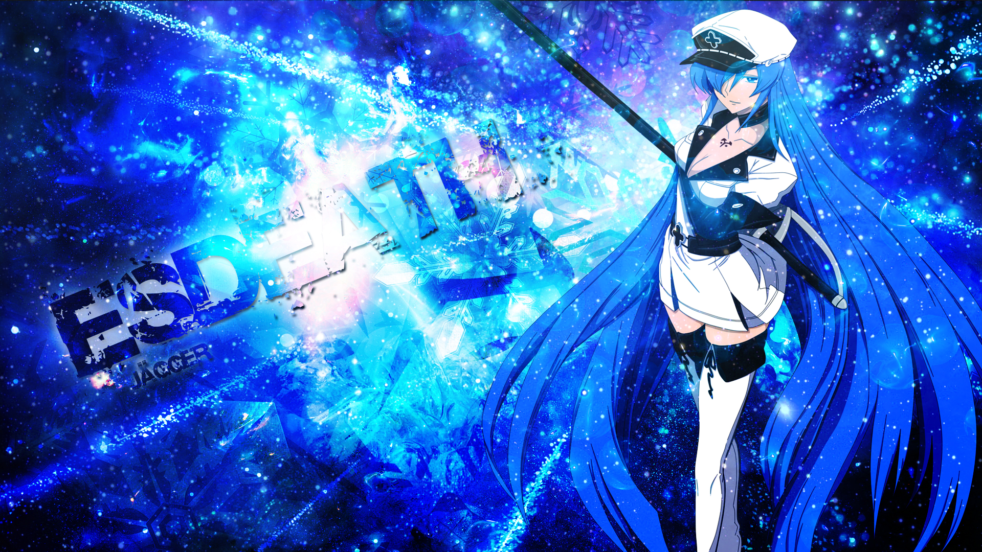 Wallpaper girl, ice, anime, art, esdeath, akame ga kill for mobile