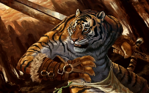 Fantasy Tiger Fantasy Animals Furry HD Wallpaper | Background Image