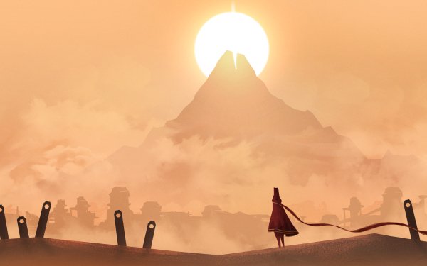 Video Game Journey Mountain Landscape Sun HD Wallpaper | Background Image