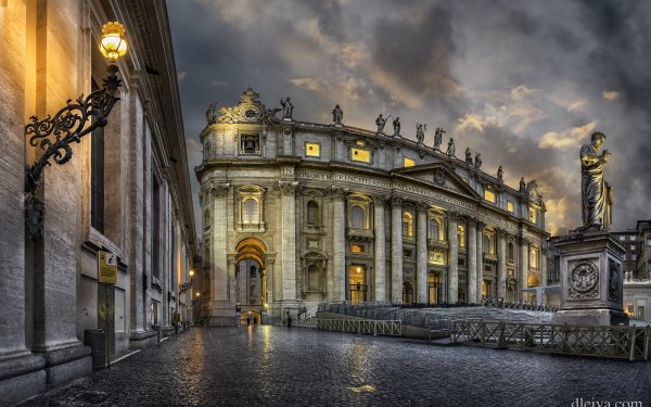 Religious St. Peter's Basilica Basilicas  Man Made City Square Building Architecture Basilica HD Wallpaper | Background Image