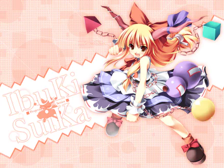 Suika Ibuki Anime Touhou HD Desktop Wallpaper | Background Image