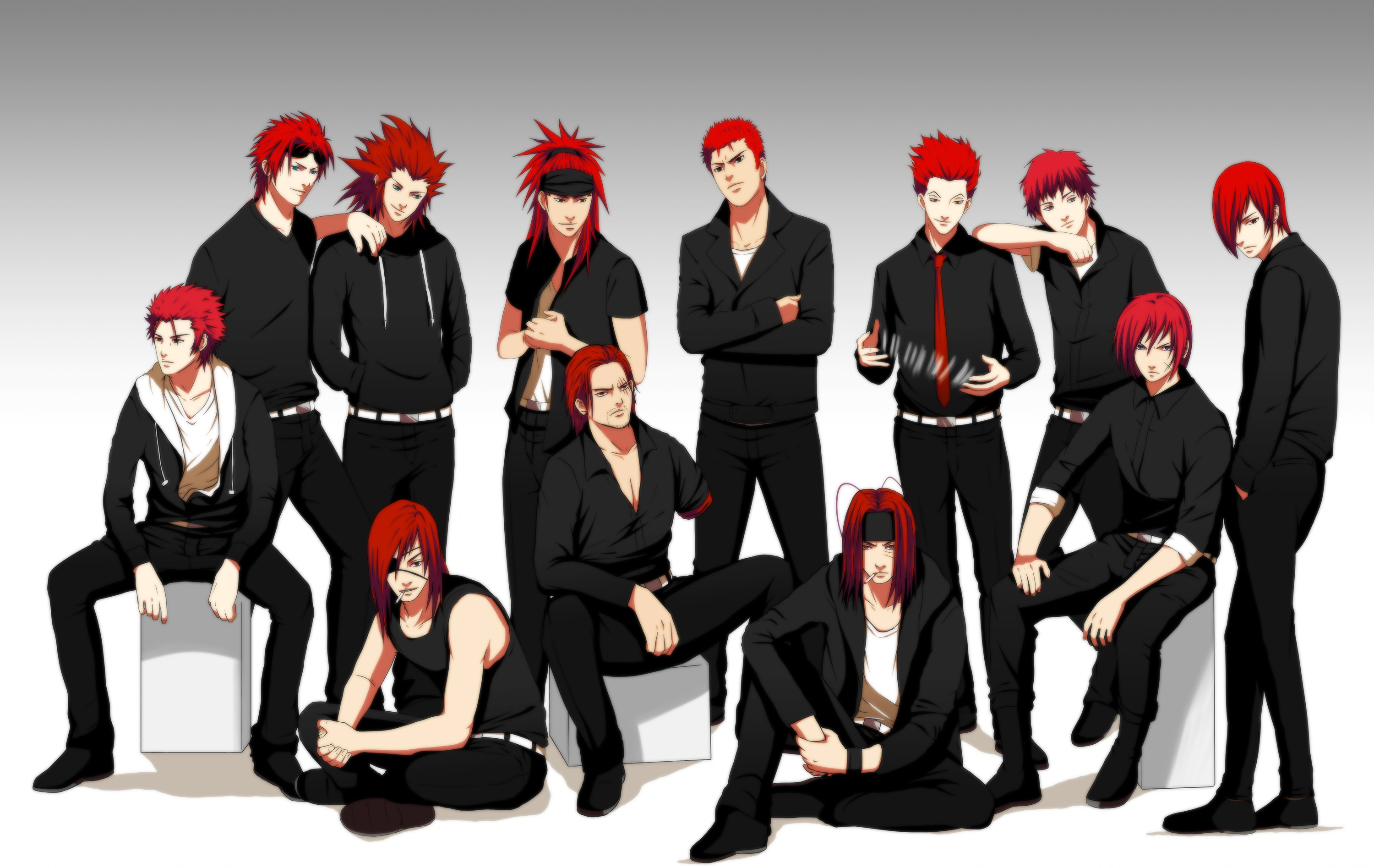 Red Hair Characters. 