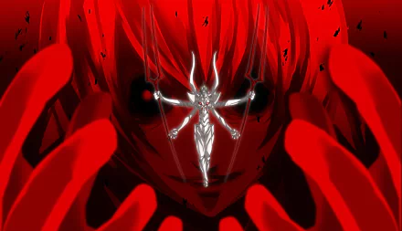 HD desktop wallpaper featuring Evangelion Unit-13 from the anime Evangelion: 3.0 You Can (Not) Redo, depicted with glowing white details against a red and black background.