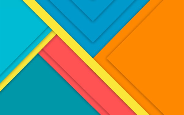Abstract Geometry Colors Blue orange Lines Colorful HD Wallpaper | Background Image