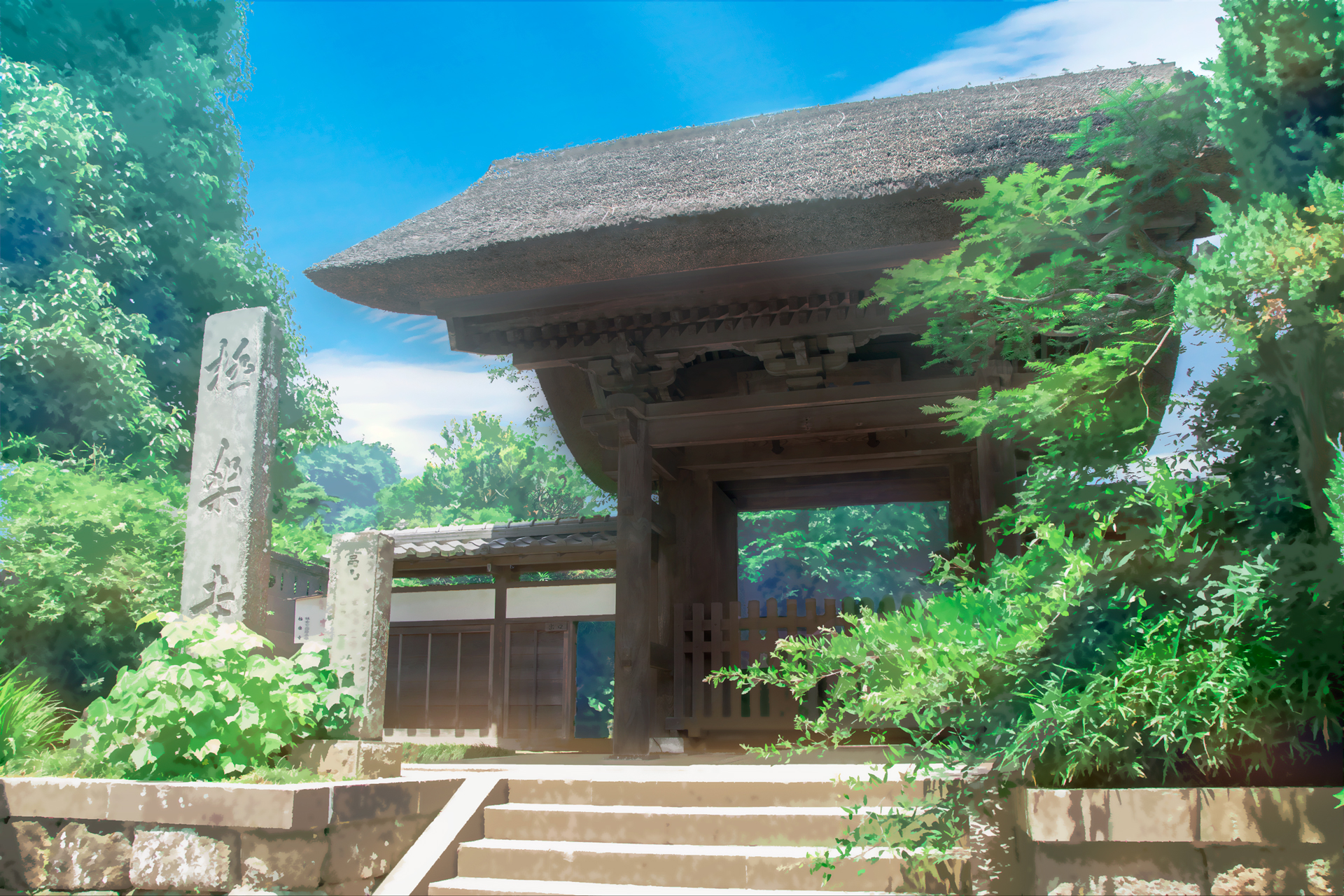 Anime Temple HD Wallpaper | Background Image