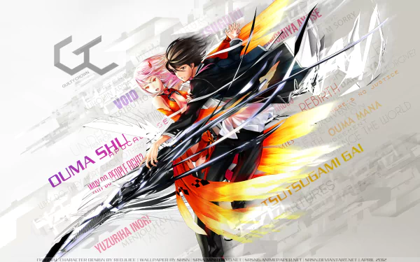 Shu Ouma Inori Yuzuriha Anime Guilty Crown HD Desktop Wallpaper | Background Image