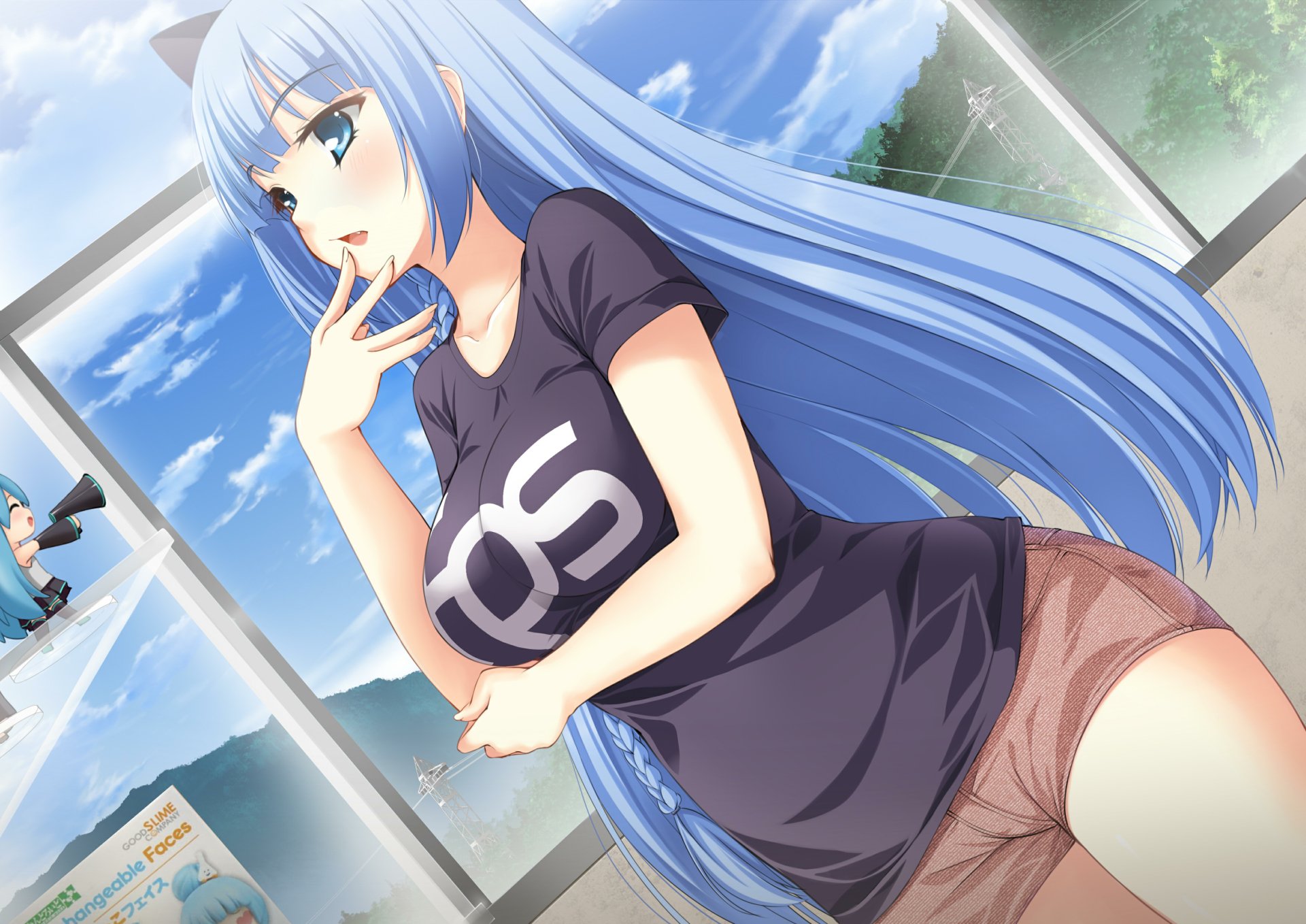 Blue-haired anime girl with drill hair - wide 7
