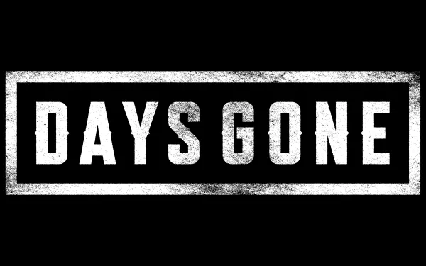 A sleek HD wallpaper featuring the Days Gone logo against a black background, designed for fans of the video game.