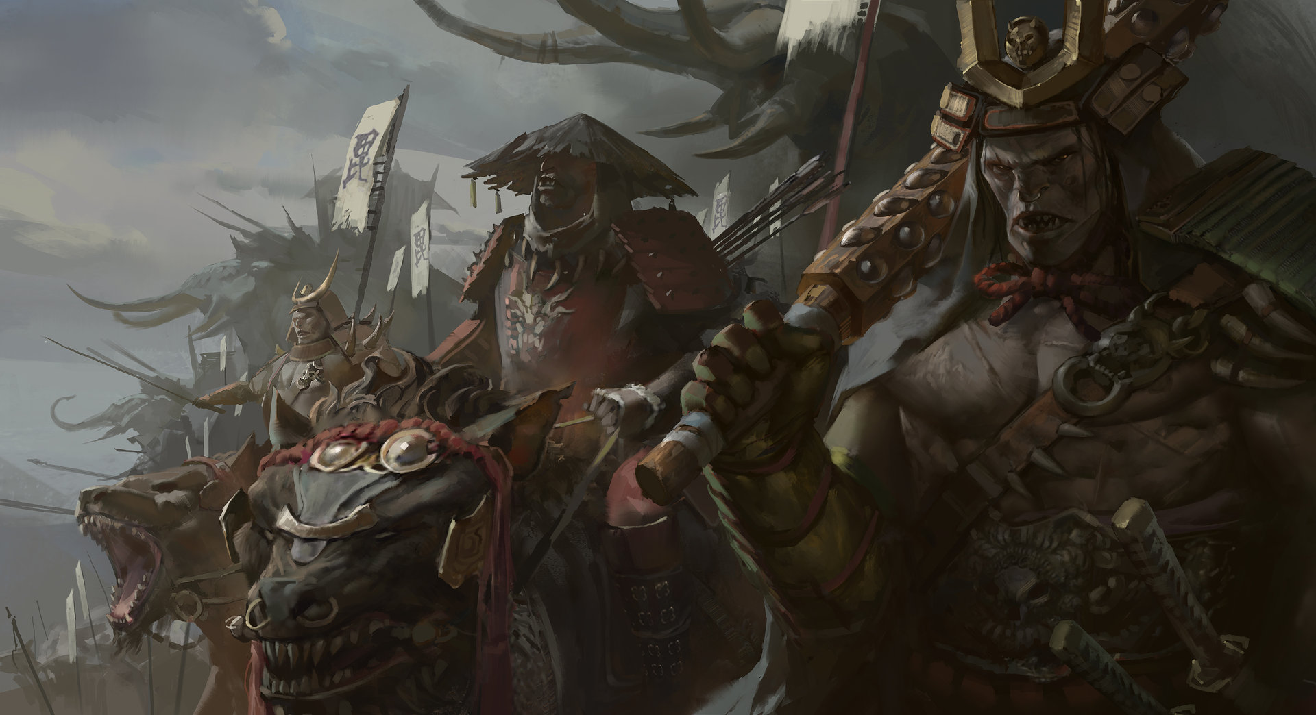 Samurai Orcs by Jason Kang