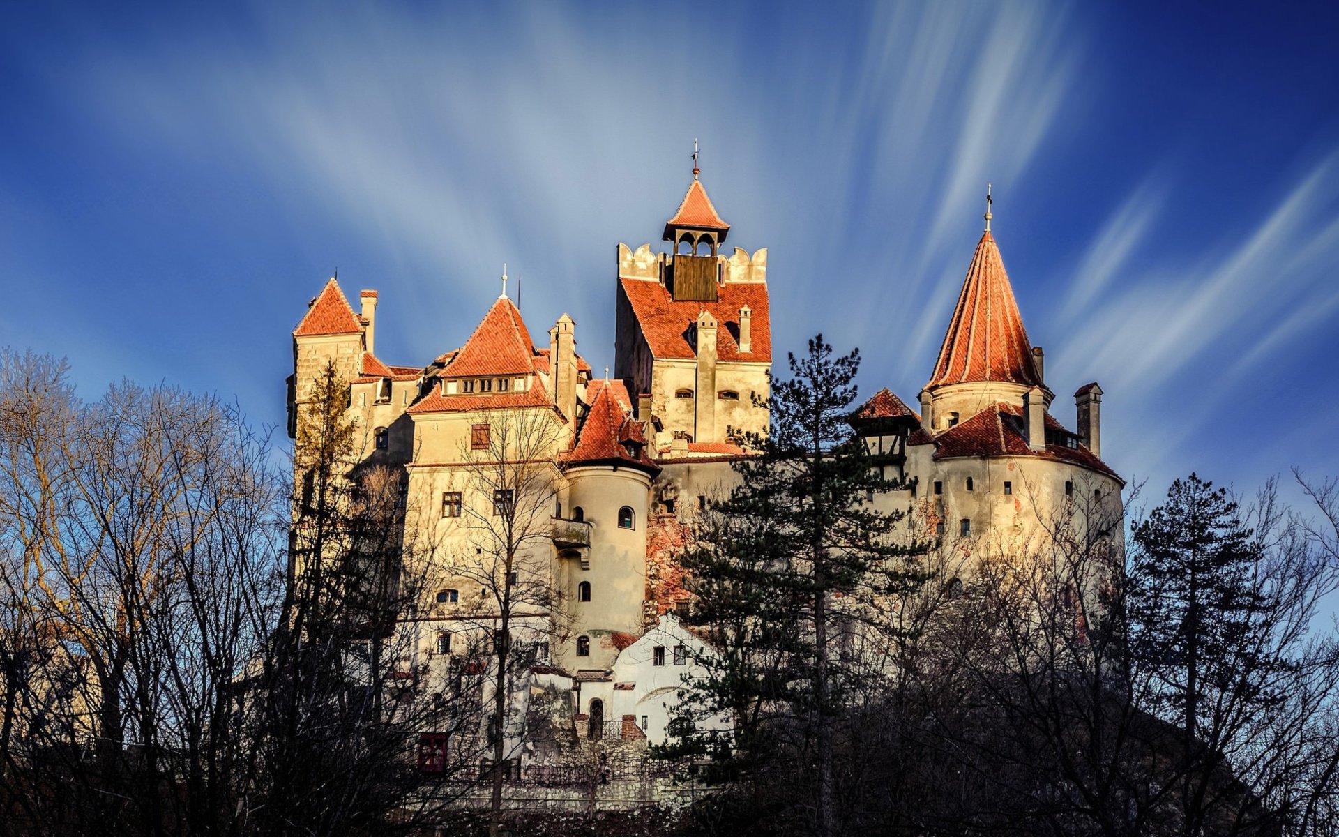 Download Castle Romania Transylvania Man Made Bran Castle HD Wallpaper
