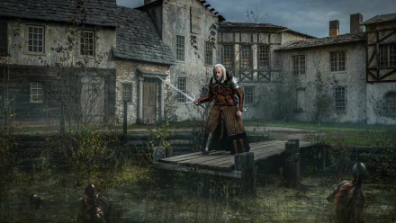 Geralt of Rivia The Witcher man cosplay HD Desktop Wallpaper | Background Image
