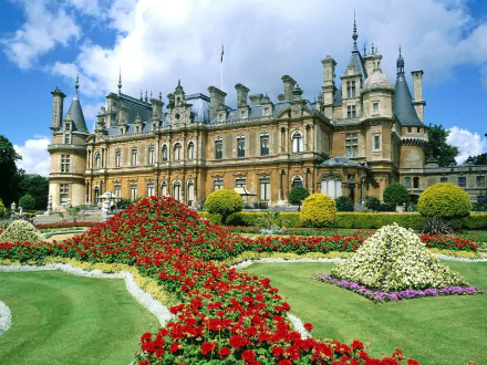 castle England man made Waddesdon Manor HD Desktop Wallpaper | Background Image