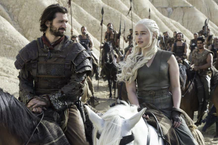 Daario Naharis Daenerys Targaryen Emilia Clarke Michiel Huisman TV Show Game Of Thrones HD Desktop Wallpaper | Background Image