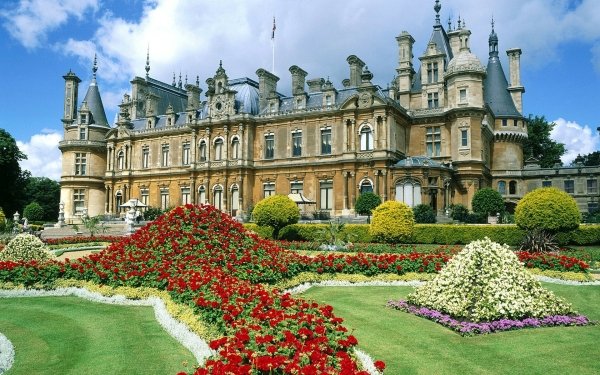 Man Made Waddesdon Manor Palaces United Kingdom England Castle HD Wallpaper | Background Image