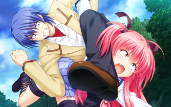 Hinata Hideki & Yui from Angel Beats! - HD Wallpaper by Na-Ga