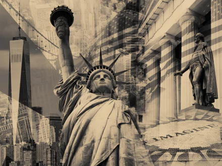 sepia Statue of Liberty man made New York HD Desktop Wallpaper | Background Image
