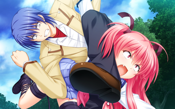 Anime Angel Beats! Yui Hinata Hideki HD Wallpaper | Background Image
