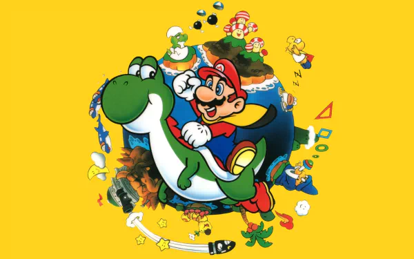 video game Super Mario World HD Desktop Wallpaper | Background Image