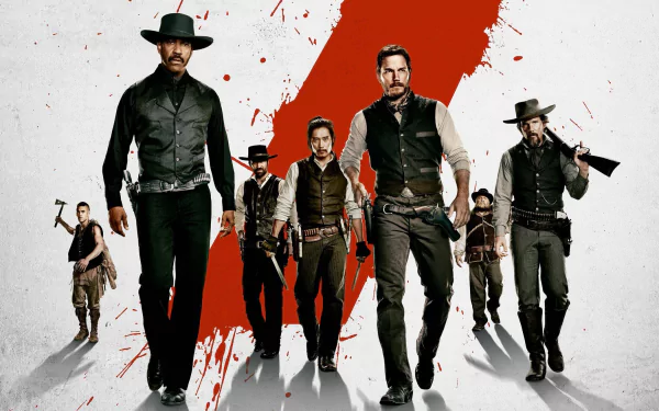 Vincent D'Onofrio Ethan Hawke Denzel Washington Chris Pratt The Magnificent Seven movie The Magnificent Seven (2016) HD Desktop Wallpaper | Background Image