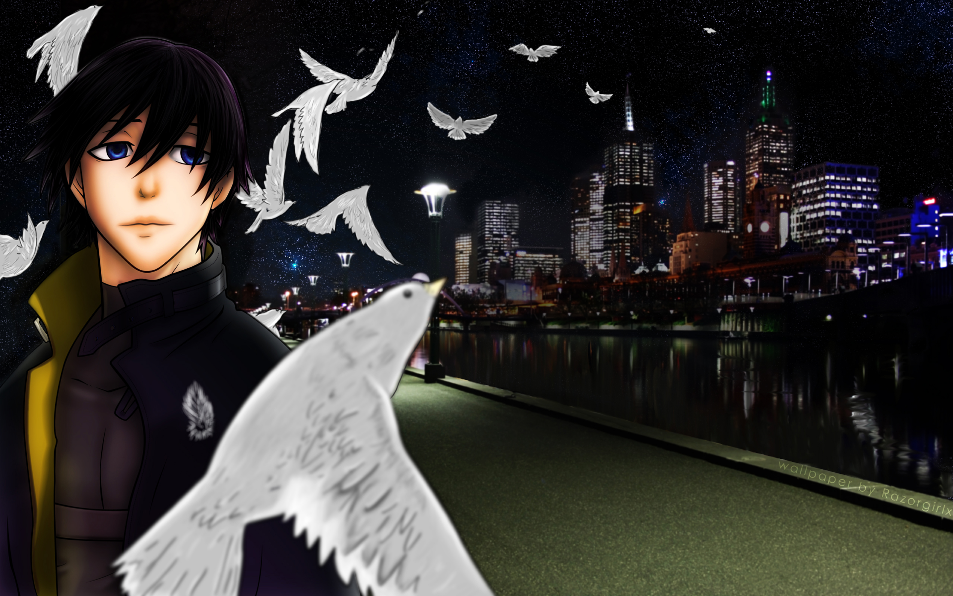 Download Night Bird City Dark Hei (Darker Than Black) Anime Darker Than ...