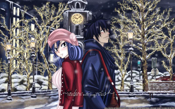 Juvia Lockser Gray Fullbuster Anime Fairy Tail HD Desktop Wallpaper | Background Image