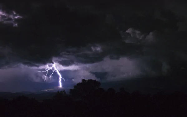  Bolt of lightning in a thunderstorm by skeeze