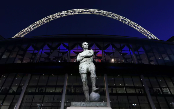 statue London Wembley stadium soccer Sports HD Desktop Wallpaper | Background Image
