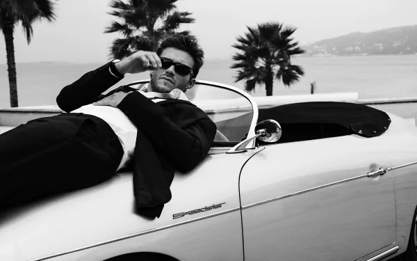 model actor American sunglasses Black & White Celebrity Scott Eastwood HD Desktop Wallpaper | Background Image