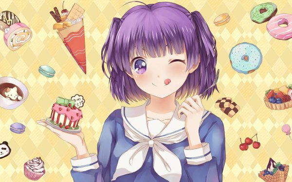 Anime Gourmet Girl Graffiti HD Wallpaper | Background Image