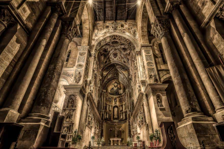 Cathedral of Syracuse columns architecture religious cathedral HD Desktop Wallpaper | Background Image