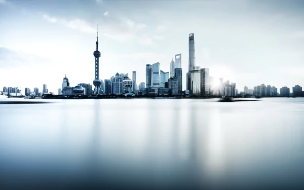 Oriental Pearl Tower skyscraper building city China man made Shanghai HD Desktop Wallpaper | Background Image