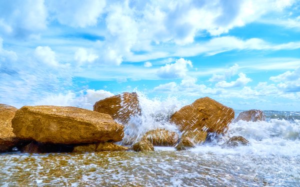 Nature Wave Splash Ocean HD Wallpaper | Background Image