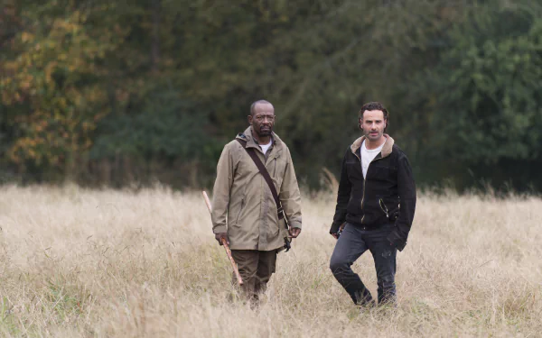 Lennie James Morgan Jones Andrew Lincoln Rick Grimes TV Show The Walking Dead HD Desktop Wallpaper | Background Image