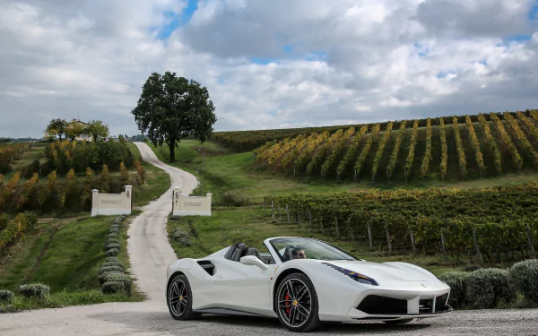 supercar car white car Ferrari Ferrari 488 Spider vehicle Ferrari 488 HD Desktop Wallpaper | Background Image