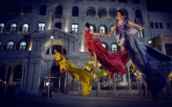 Fantasy Women Flying Dress Model Manipulation HD Wallpaper | Background Image