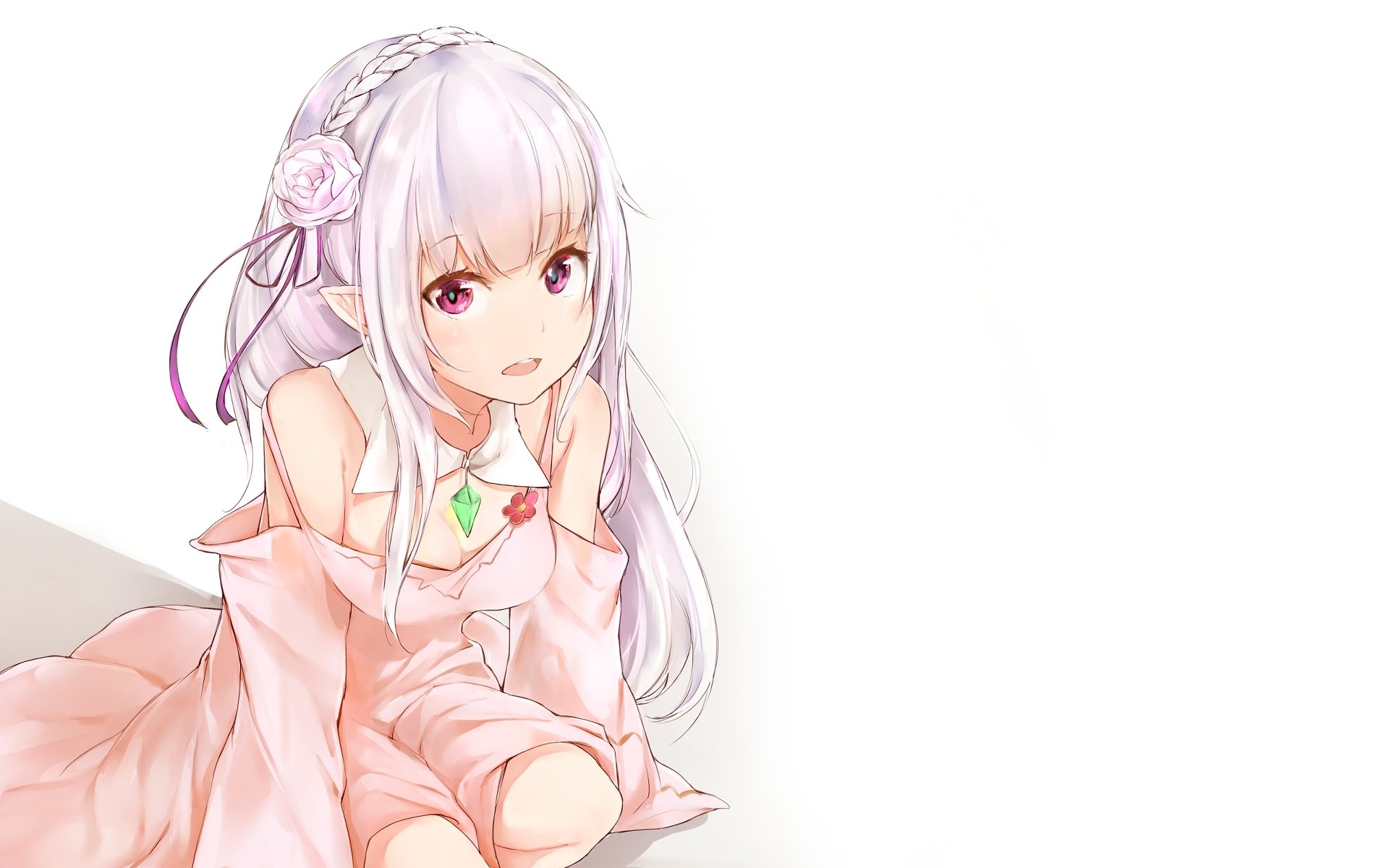 emilia pink dress re zero Emilia Emilia Best Girl GIF - Emilia Emilia Best Girl Re Zero
