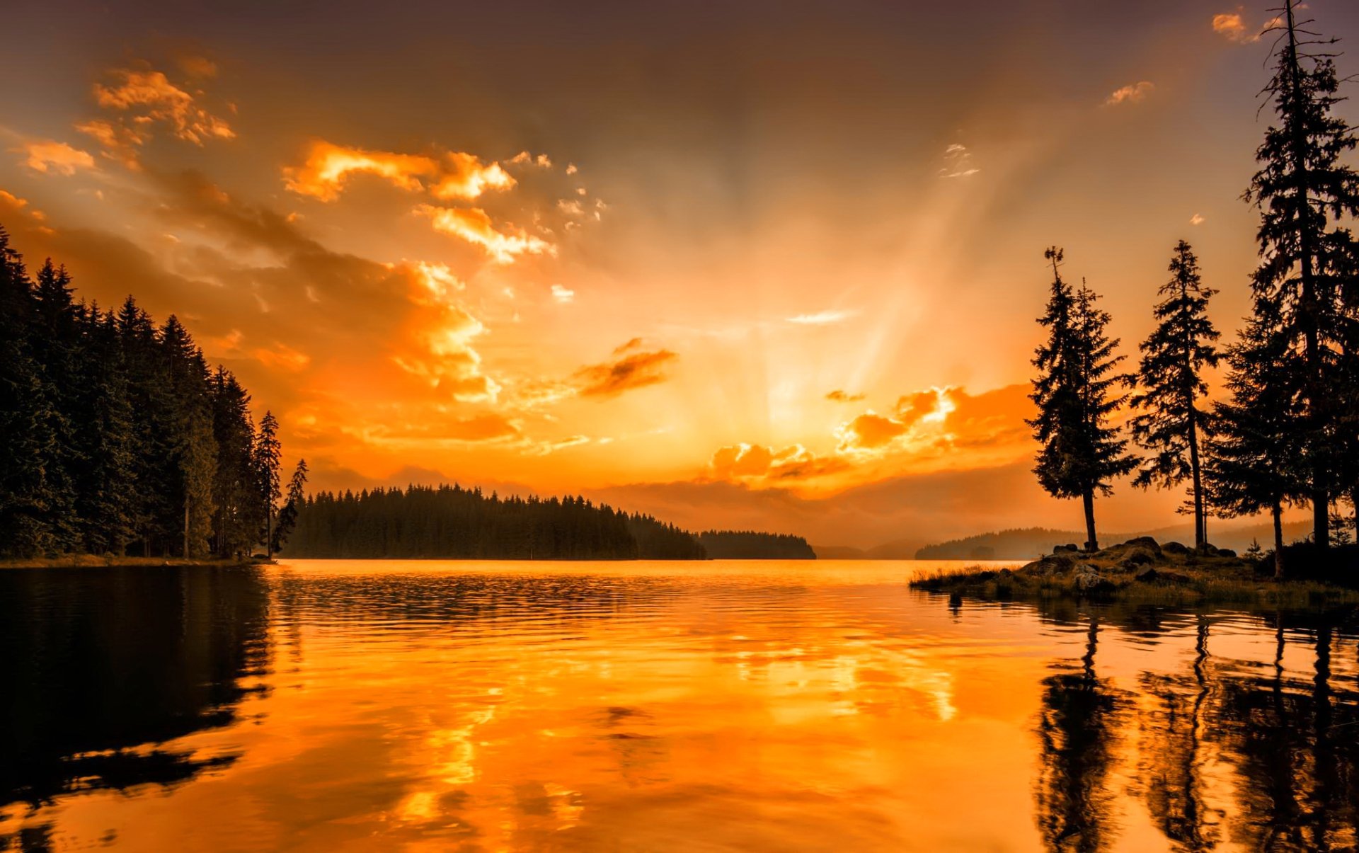 Lake Sunset Wallpapers Top Free Lake Sunset Backgroun - vrogue.co