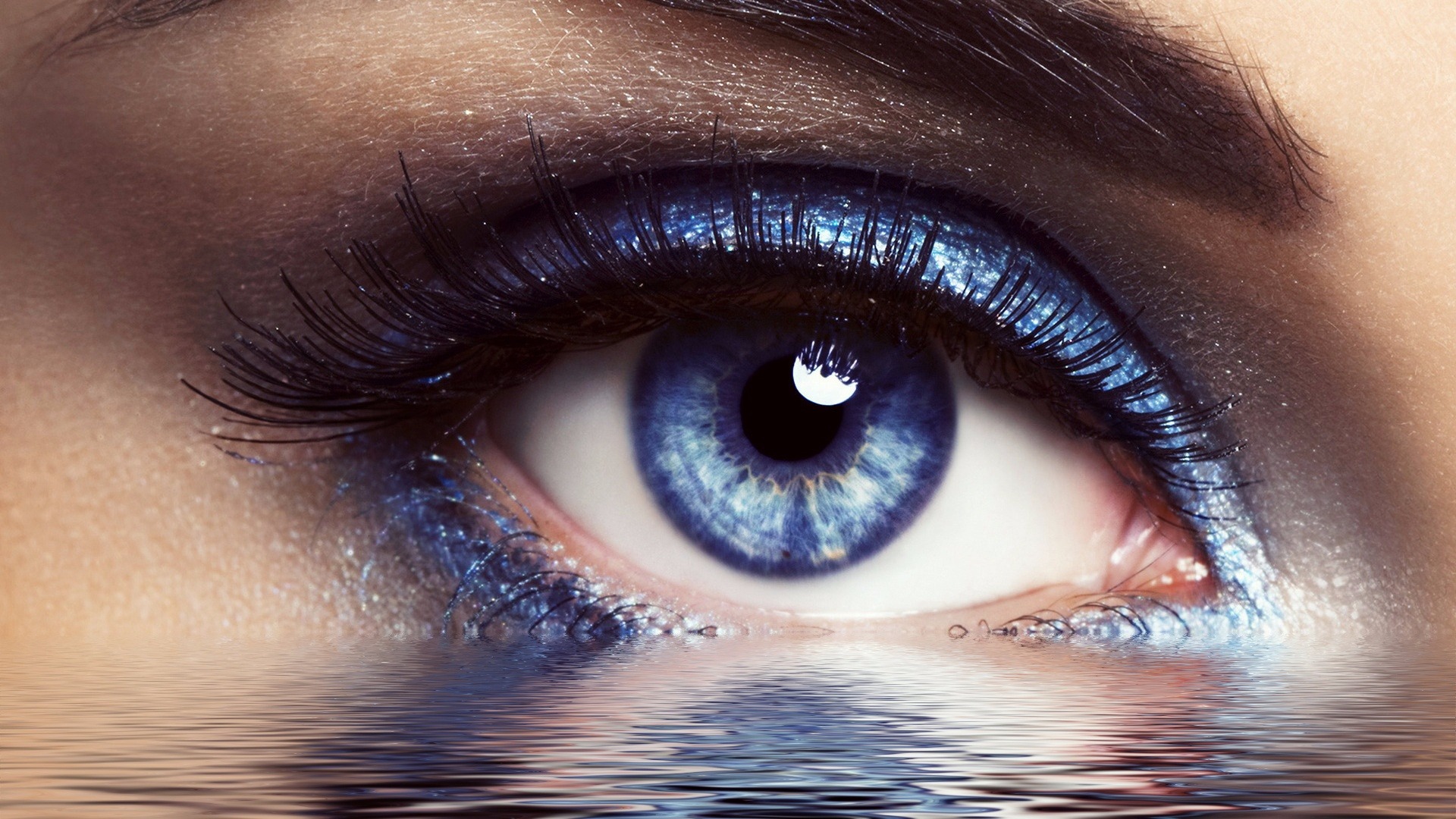 Download Blue Blue Eyes Water Artistic Eye HD Wallpaper