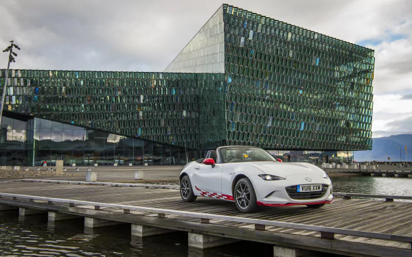 car white car Mazda vehicle Mazda MX-5 HD Desktop Wallpaper | Background Image