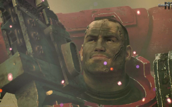 HD PC desktop wallpaper depicting a Warhammer 40,000: Dawn of War III character in detailed armor from the Warhammer 40k video game universe.