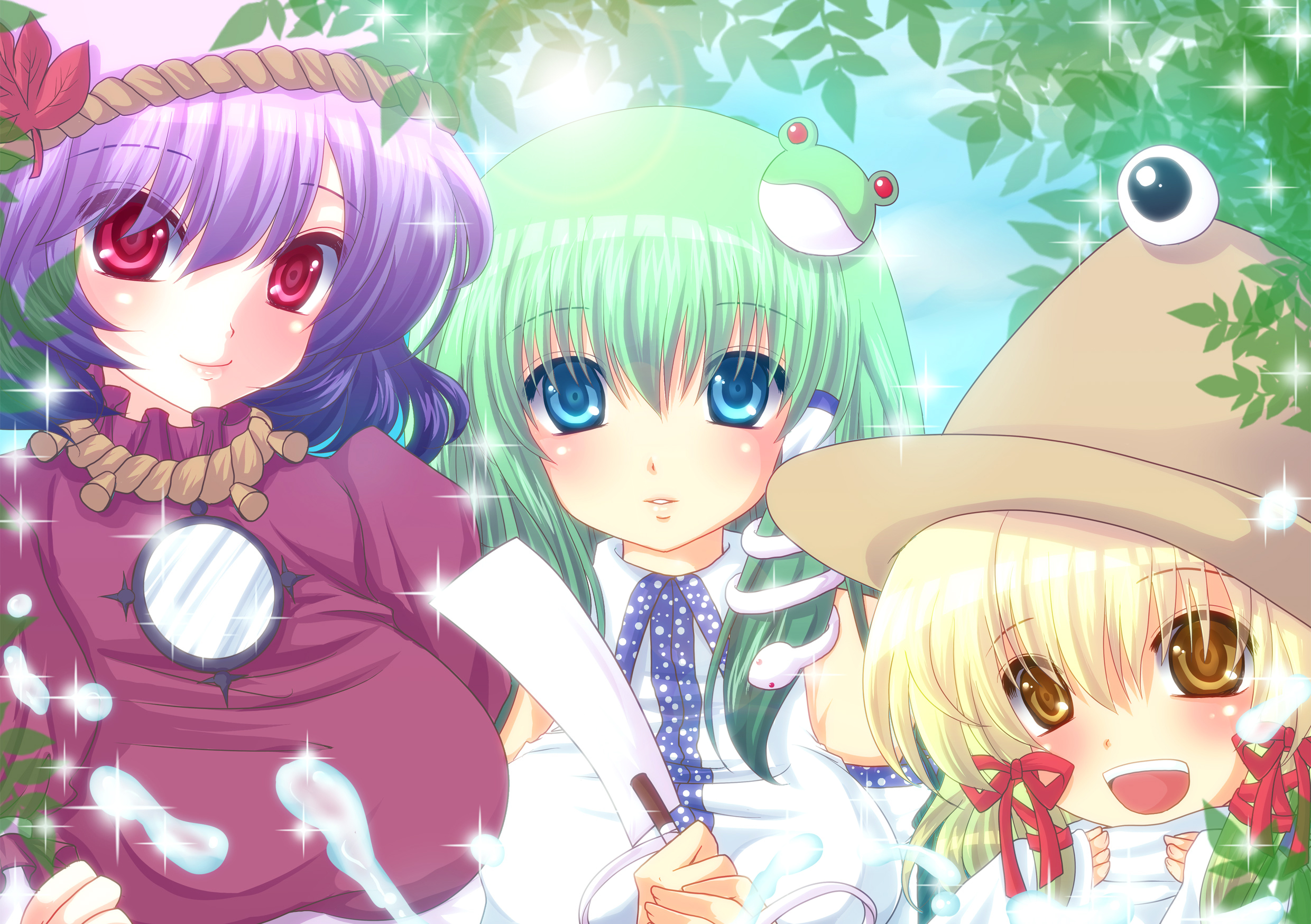 Toho animation. Санаэ сувако. Touhou Sanae kochiya x suwako. Touhou Sanae Kanako. Шинмимару Тоухоу Rope.