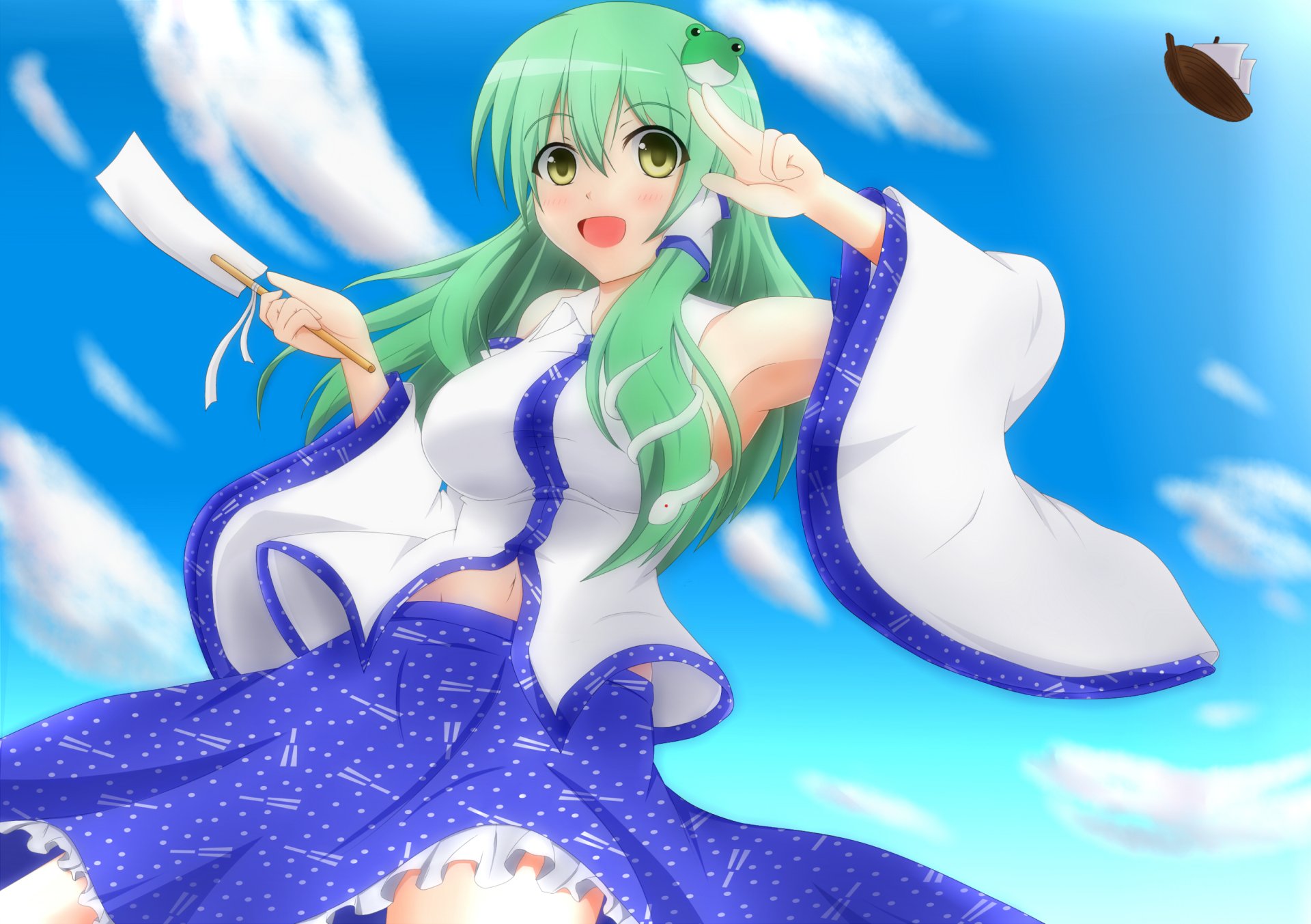 Download Sanae Kochiya Anime Touhou HD Wallpaper