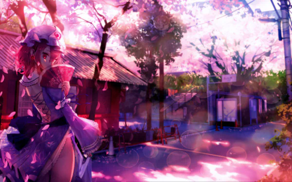 Yuyuko Saigyouji Anime Touhou HD Desktop Wallpaper | Background Image