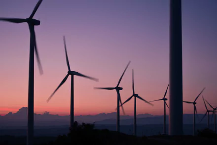 evening man made wind turbine HD Desktop Wallpaper | Background Image
