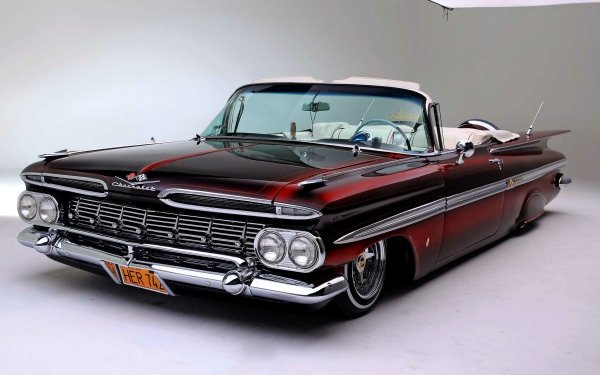 Vehicles Chevrolet Impala Chevrolet 1959 Chevrolet Impala Convertible Lowrider Muscle Car HD Wallpaper | Background Image