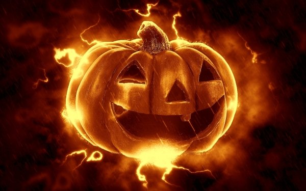 Holiday Halloween Pumpkin Evil Jack-O'-Lantern HD Wallpaper | Background Image