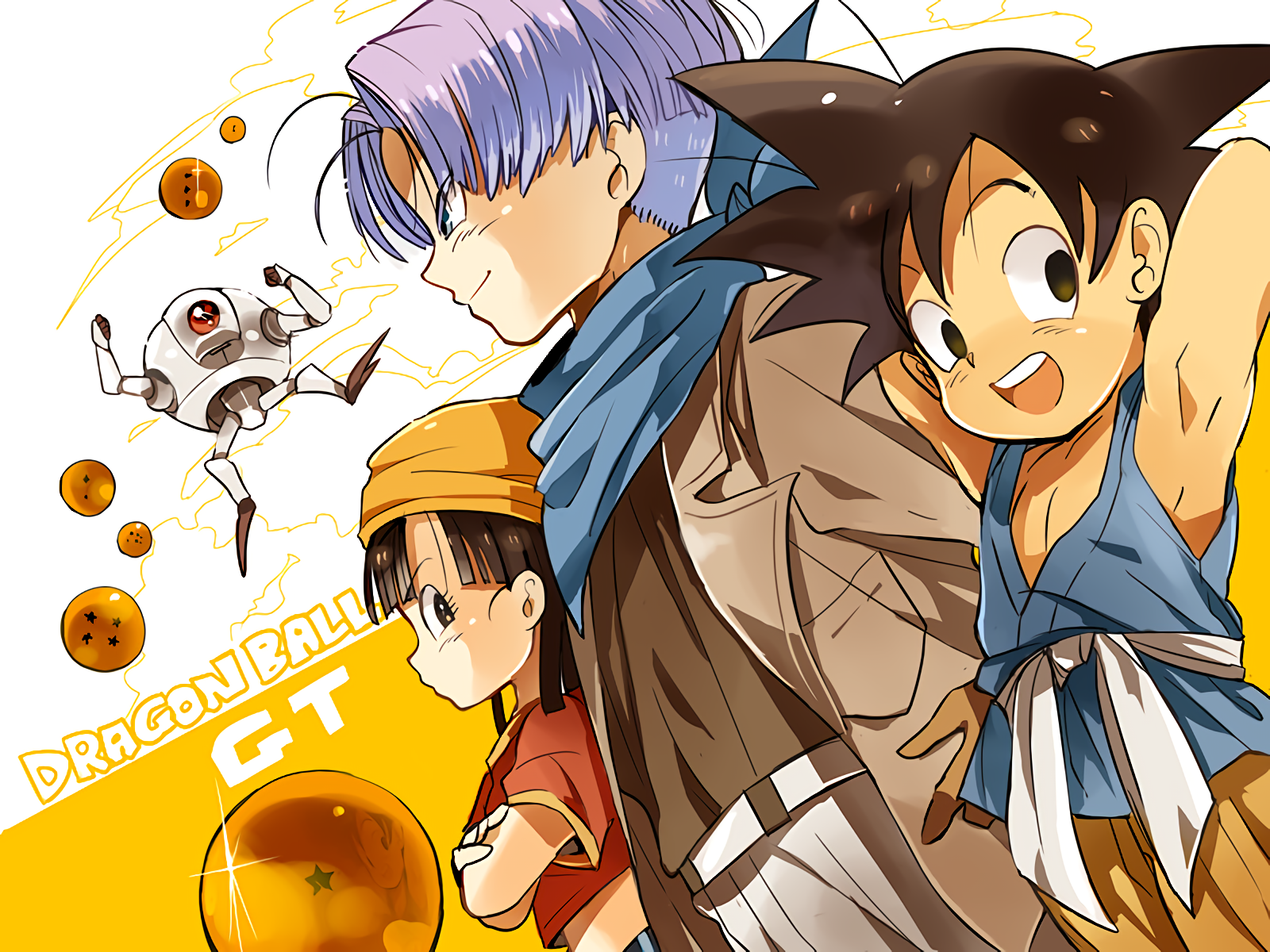 Goku, Pan, trunks and giru  Anime dragon ball super, Anime dragon