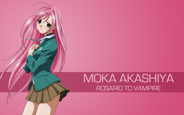 Anime Rosario + Vampire Moka Akashiya HD Wallpaper | Background Image
