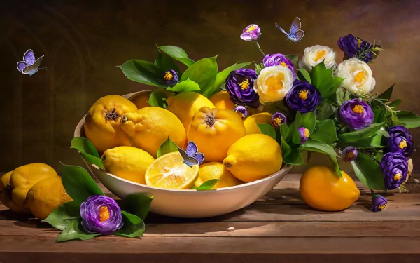 Download Colorful Flower Bowl Photography Still Life HD Wallpaper